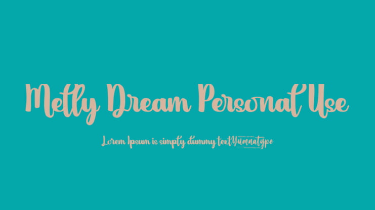 Melly Dream Personal Use Font