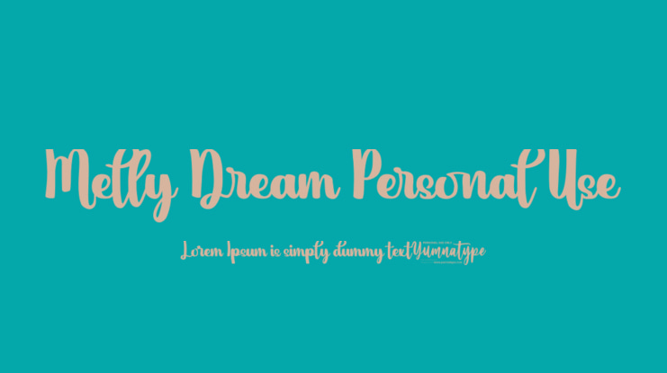 Melly Dream Personal Use Font