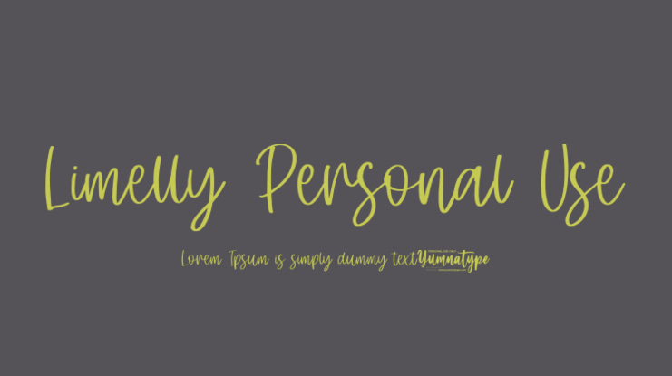 Limelly Personal Use Font