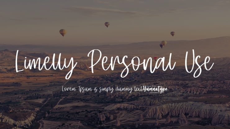 Limelly Personal Use Font