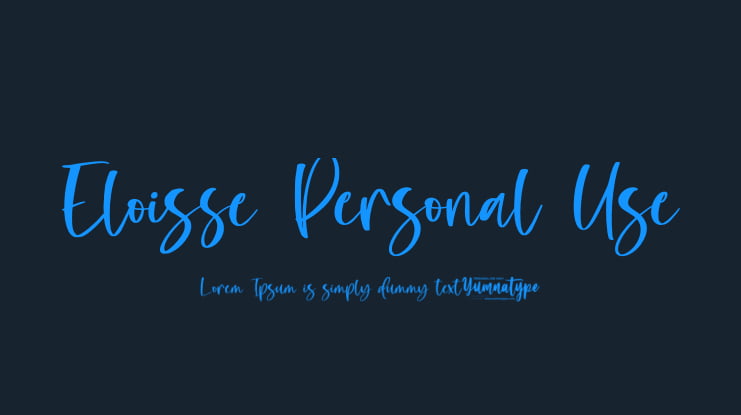 Eloisse Personal Use Font