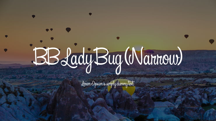 BB Lady Bug (Narrow) Font Family