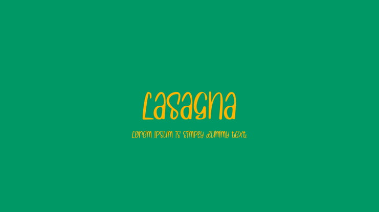 Lasagna Font