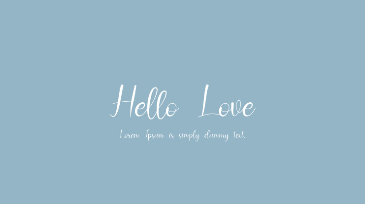 Hello Love Font