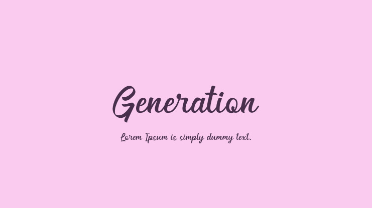 Generation Font