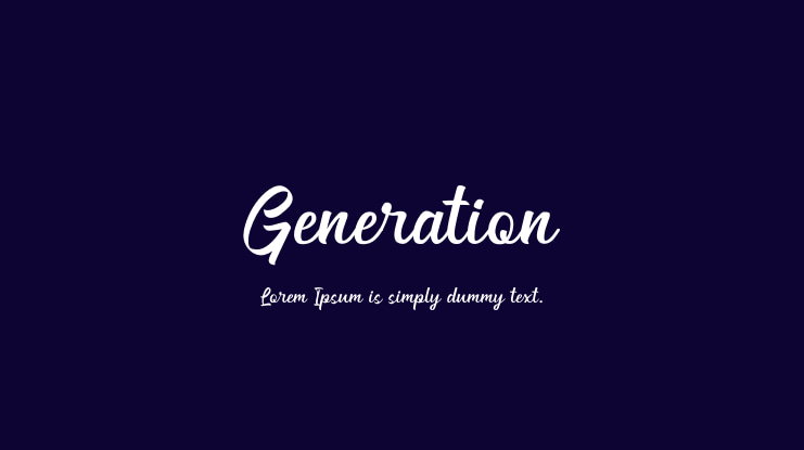 Generation Font