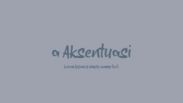 a Aksentuasi Font