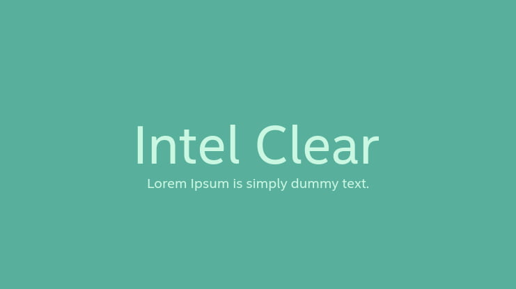 Intel Clear Font Family