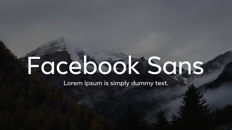 Facebook Sans Font Family
