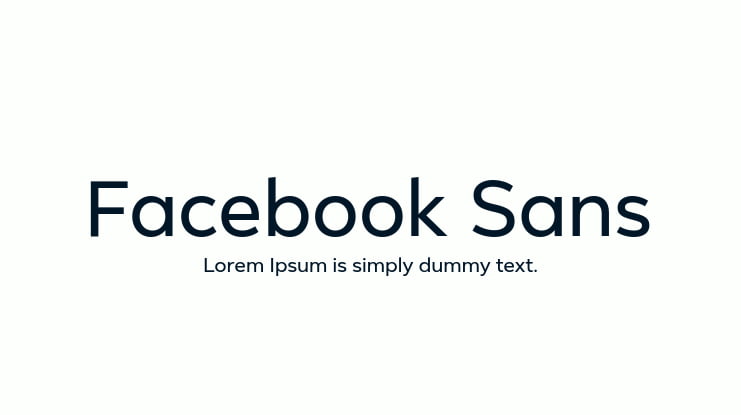 Facebook Sans Font Family