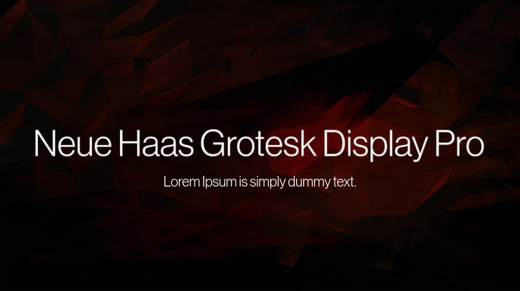 Neue Haas Grotesk Display Pro Font Family