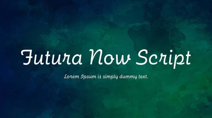 Futura Now Script Font Family