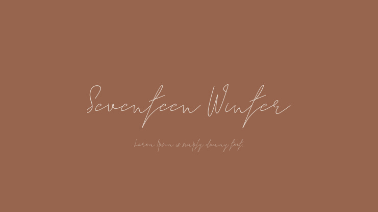 Seventeen Winter Font