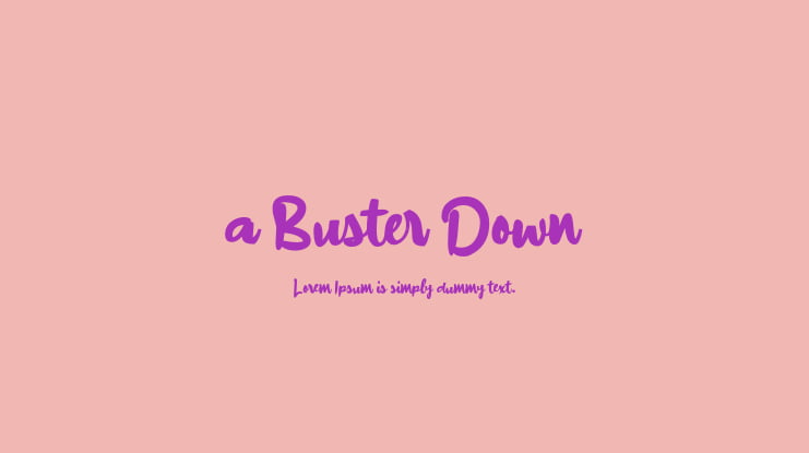 a Buster Down Font