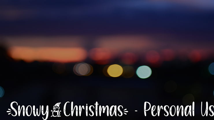 Snowy Christmas - Personal Use Font