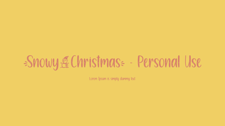 Snowy Christmas - Personal Use Font