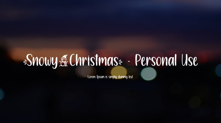 Snowy Christmas - Personal Use Font