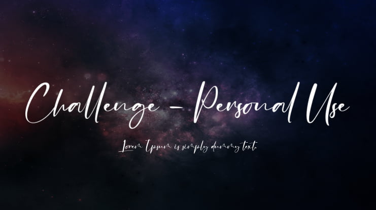 Challenge - Personal Use Font