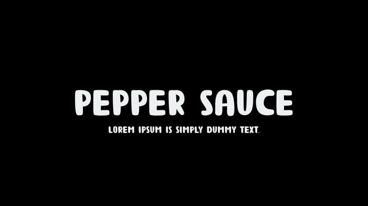 Pepper Sauce Font