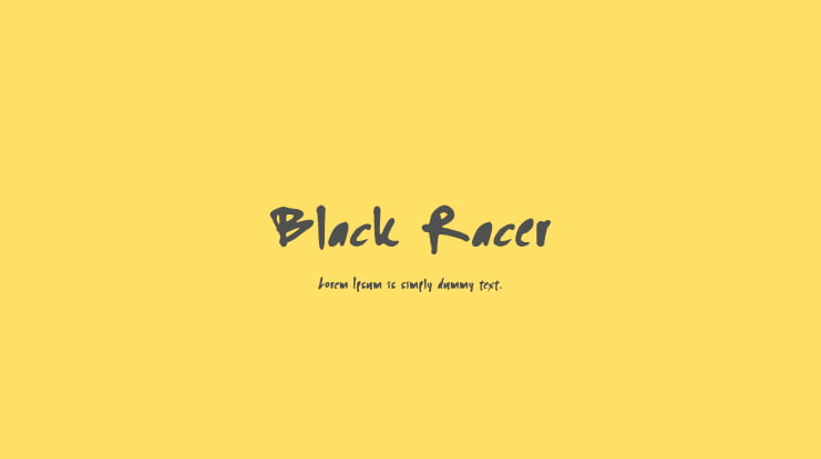 Black Racer Font