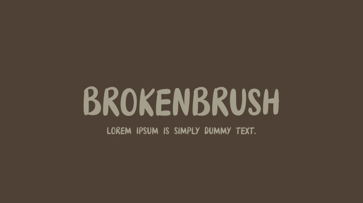 Brokenbrush Font