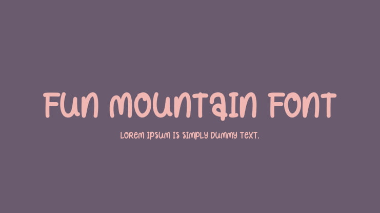 Fun Mountain Font