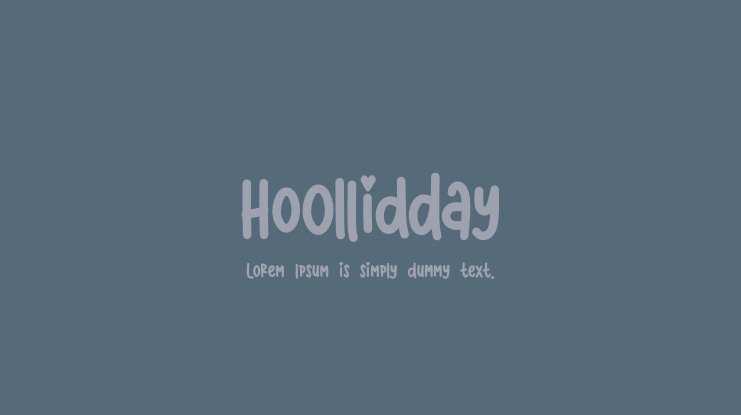 Hoollidday Font
