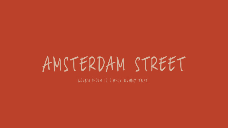 Amsterdam Street Font