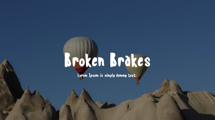 Broken Brakes Font