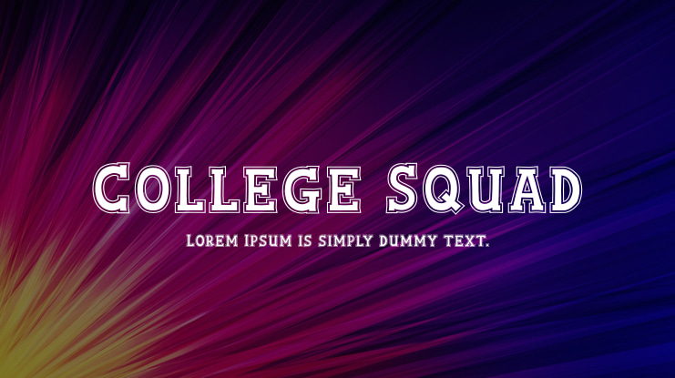 College Squad Font