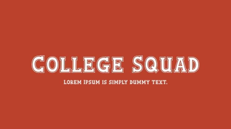 College Squad Font