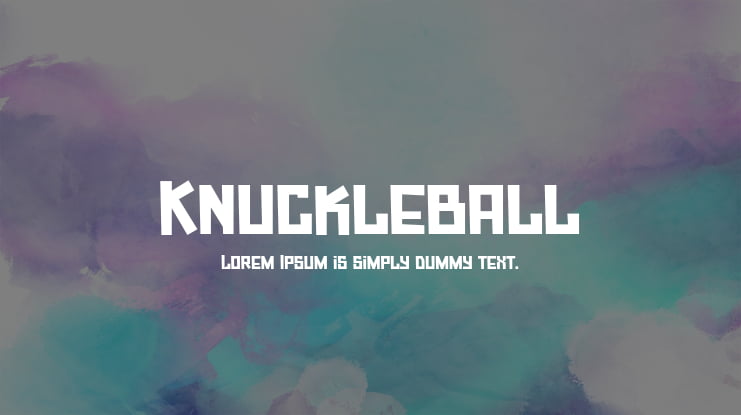 Knuckleball Font