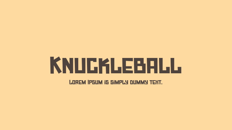 Knuckleball Font