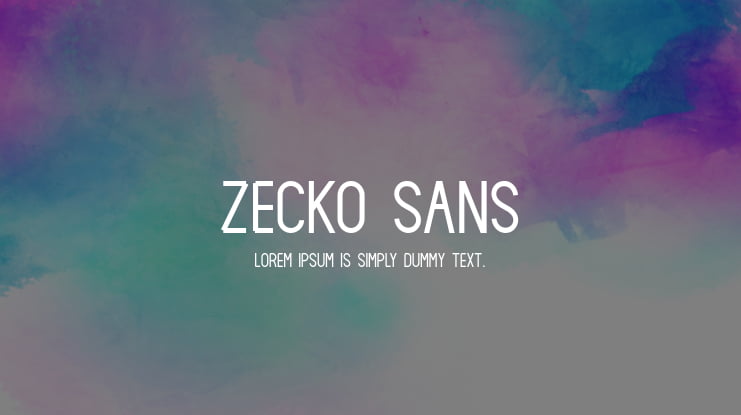 Zecko Sans Font