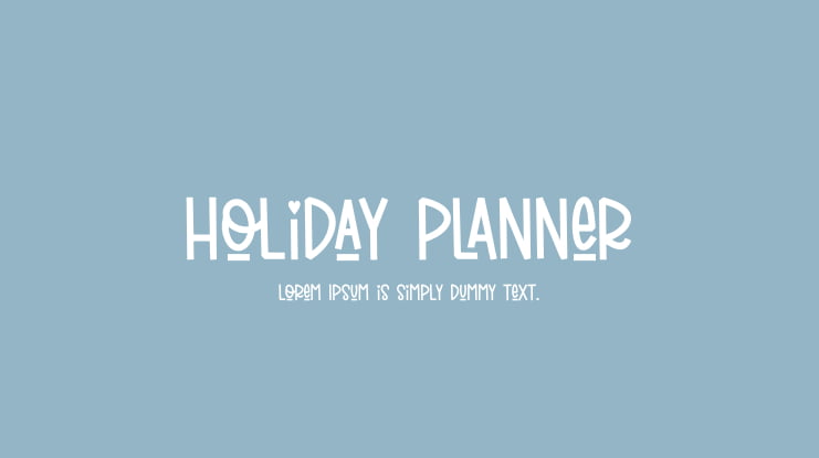 Holiday Planner Font