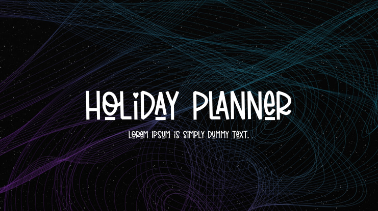 Holiday Planner Font