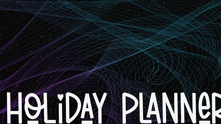 Holiday Planner Font