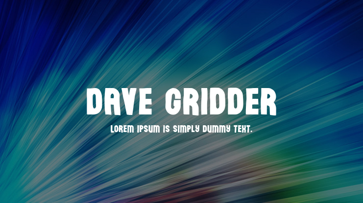 Dave Gridder Font