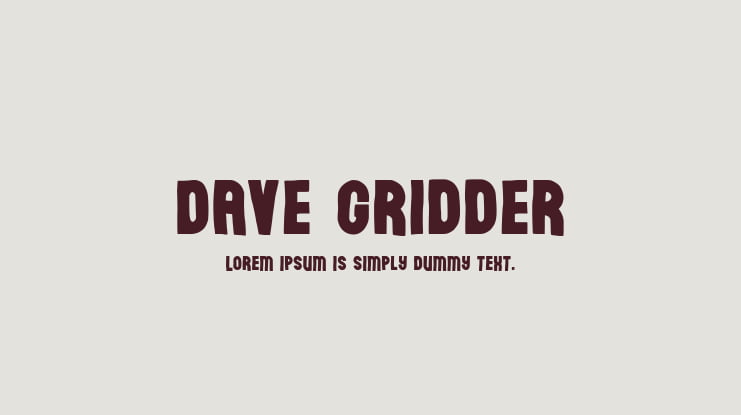 Dave Gridder Font