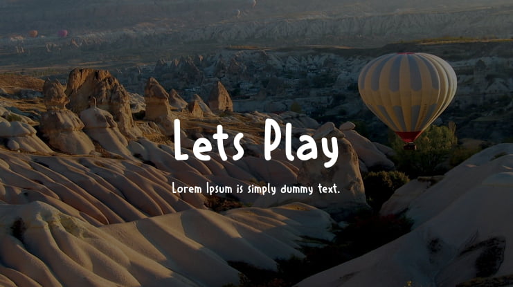 Lets Play Font