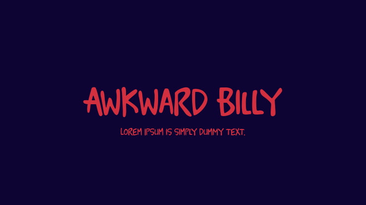 Awkward Billy Font