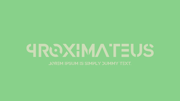 Proximateus Font
