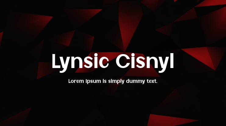 Lynsic Cisnyl Font