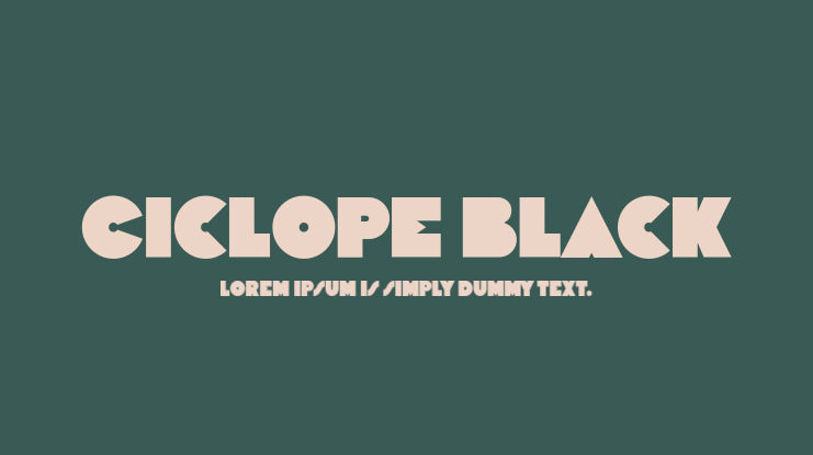 Ciclope Black Font Family