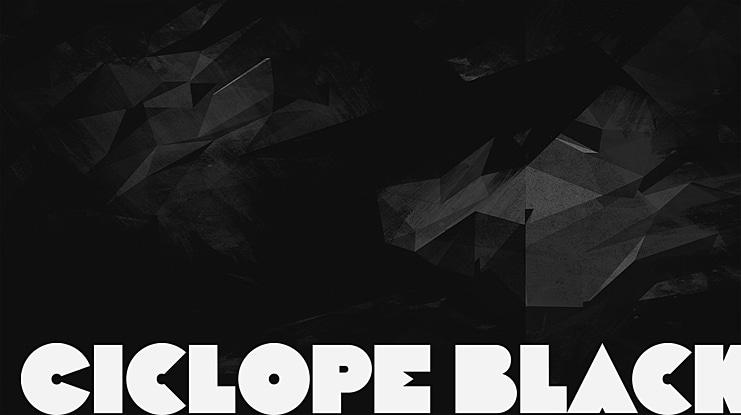 Ciclope Black Font Family