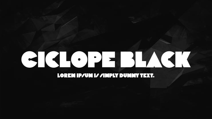 Ciclope Black Font Family
