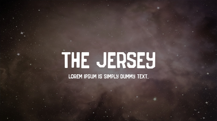 The Jersey Font
