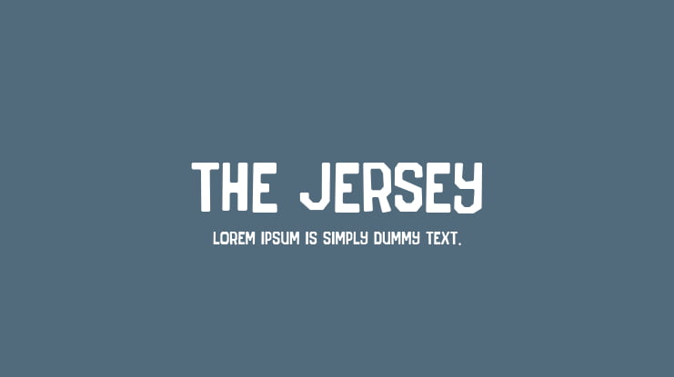The Jersey Font