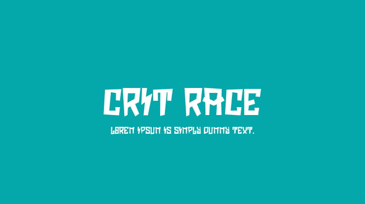 CRIT RACE Font