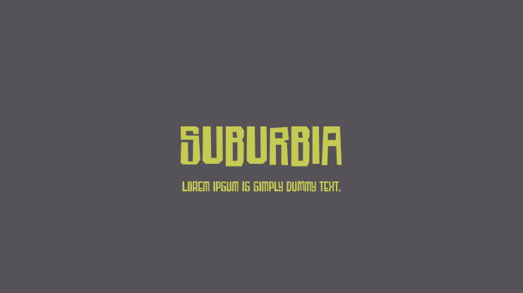 SUBURBIA Font